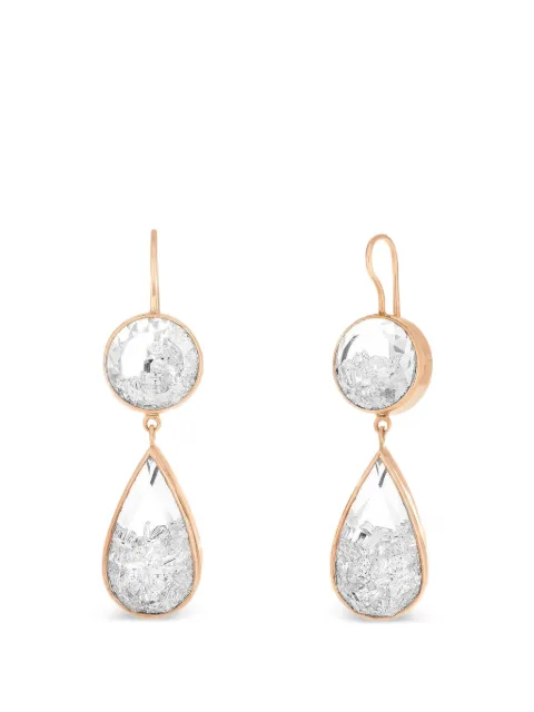 Moritz Glik Shaker diamond drop earrings Pink E497