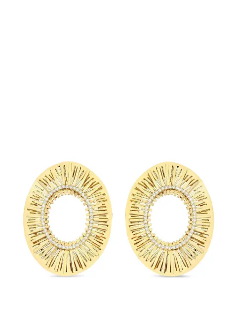 Carol Kauffmann large Explosion diamond earrings Gold BRAE02