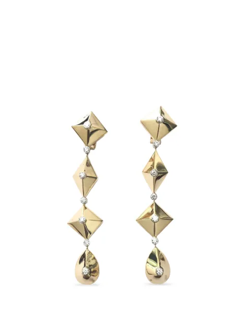 ALETTO BROTHERS Piramide Linea diamond earrings Gold E00236