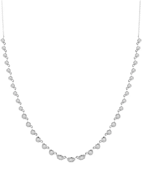 Jade Trau Maverick marquise and round diamond necklace Silver JT4072NMQ