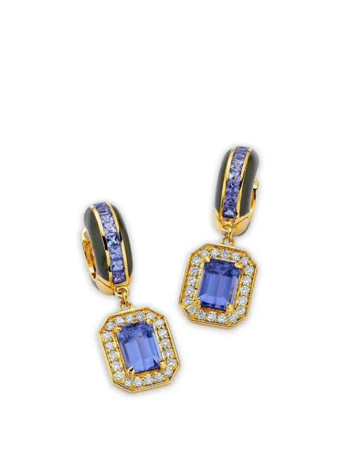 BUDDHA MAMA tanzanite diamond hoop earrings Gold 5044TZ