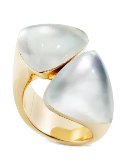 VHERNIER Freccia rock crystal and mother-of-pearl ring Gold VH0N1401A0203