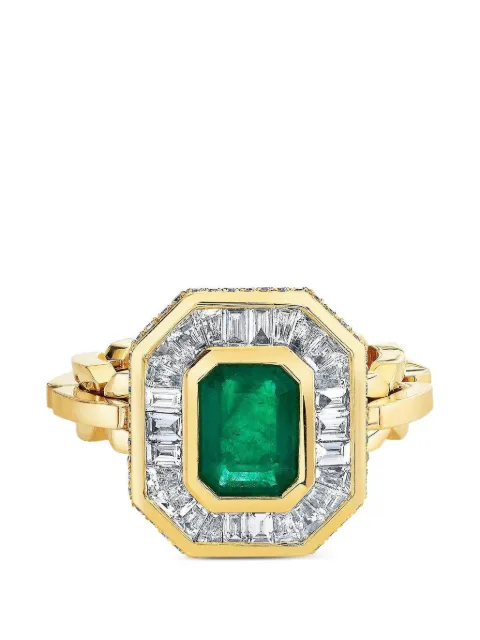 SHAY Deco emerald and diamond ring Gold SR531106856