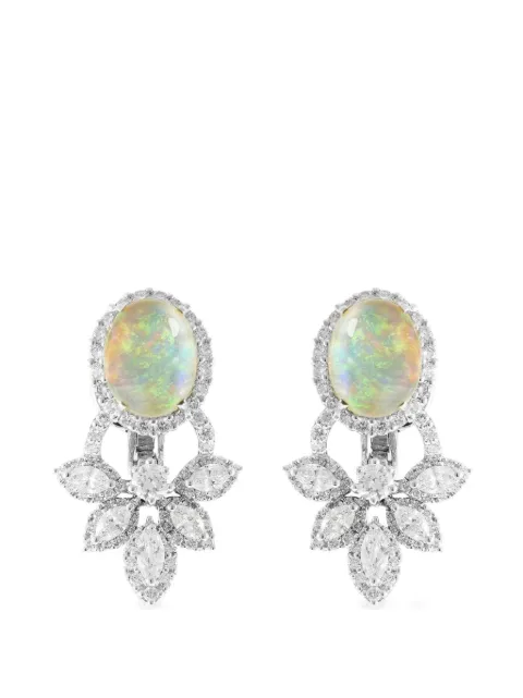Yeprem opal and diamond earrings Silver EA2163