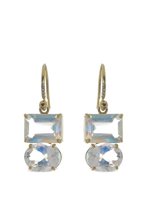 Irene Neuwirth Gemmy Gem moonstone and diamond earrings Gold EOKRM832C8