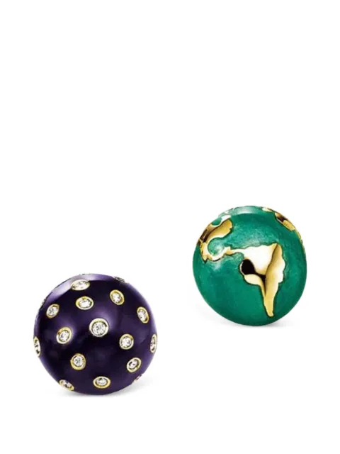 VERDURA Night and Day diamond stud earrings Gold VEC13430