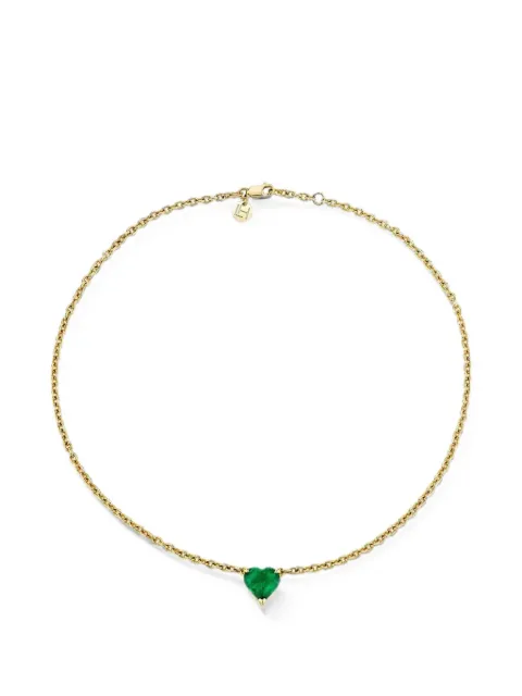 Logan Hollowell emerald heart choker necklace Gold LHN1358YGEMOR131410168