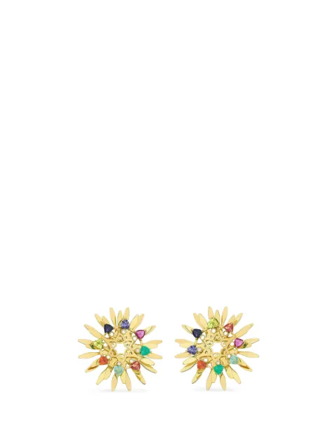 Carol Kauffmann Mandala multi-stone earrings Gold BRAM3D03