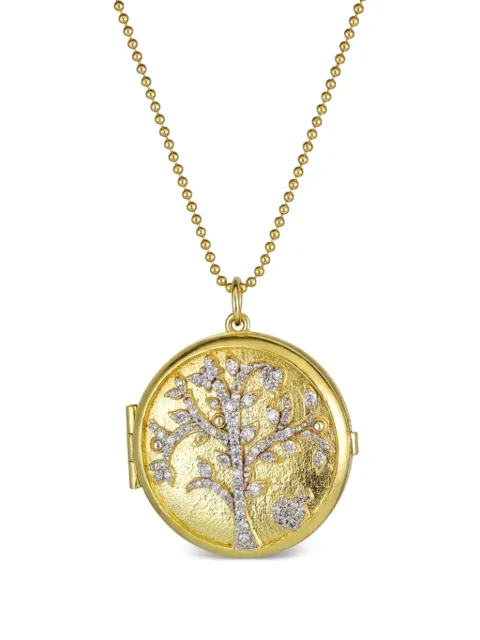 Tanya Farah Tree of Life diamond locket necklace Gold NTOL25DIHLCKT