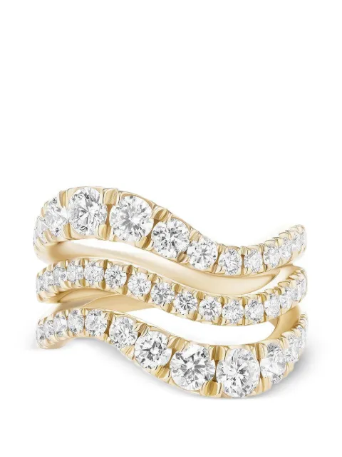 Melissa Kaye Clara diamond wave ring Gold R2415AY