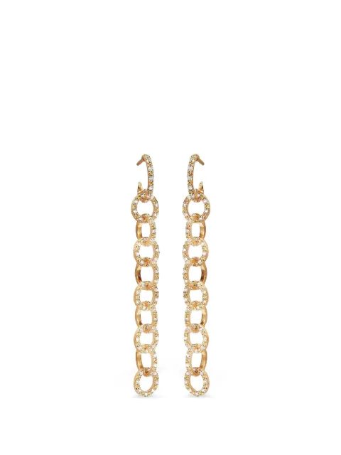 COOMI diamond link earrings Gold 11785