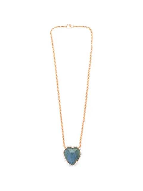 Irene Neuwirth labradorite and diamond heart necklace Pink N697LB2PV1