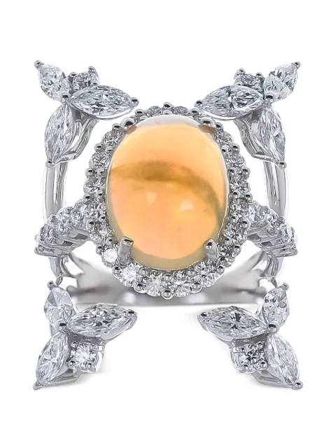 Yeprem Reign Supreme opal and diamond ring Silver RI3407