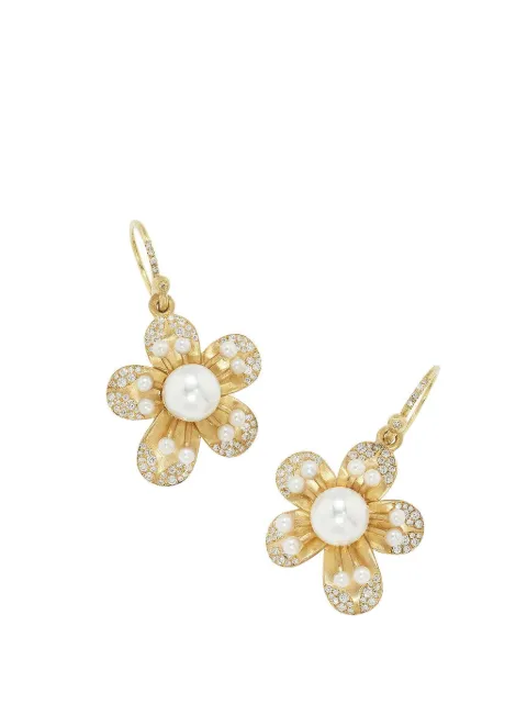 Irene Neuwirth pearl and diamond earrings Gold E1223AKPV20