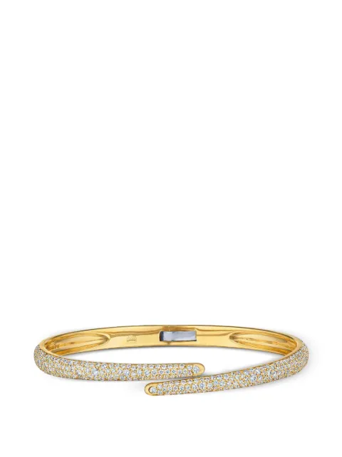 KWIAT Cobblestone diamond crossover bangle Gold 156066