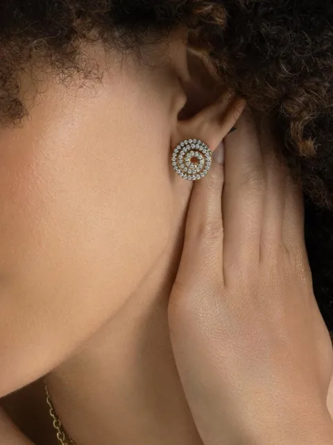 Sylva & Cie Swirl diamond earrings Gold E254413432