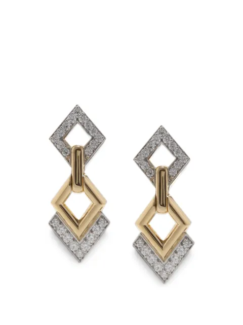 David Webb diamond double-drop earrings Gold QS8823609E1PYXXX