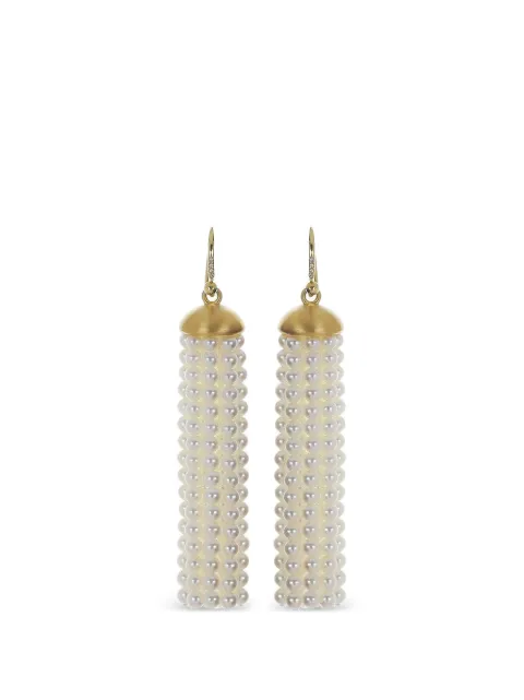 Irene Neuwirth medium Tassel akoya pearl and diamond earrings Gold E749AKYG2