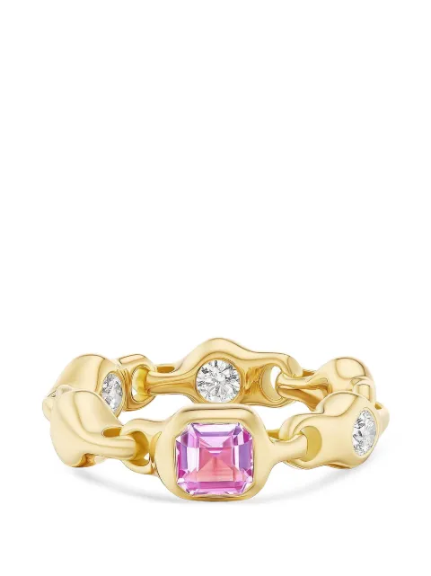 Uniform Object pink sapphire and diamond ring Gold R114PRODASSCHERPINK