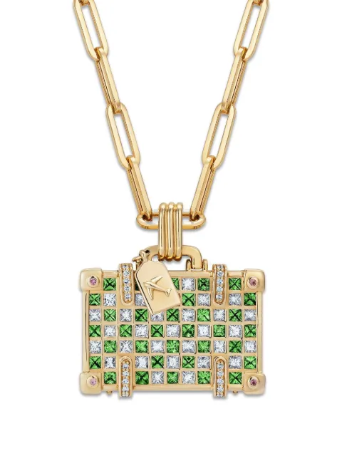 Nevernot Jet, Set, Go Suitcase multi-stone necklace Gold NNT553