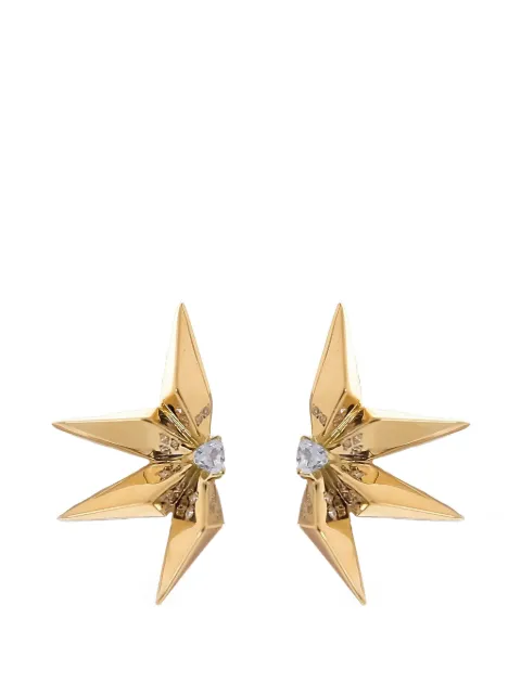 Carol Kauffmann mini Étoile Laila sapphire earrings Gold BRSWS01