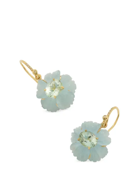 Irene Neuwirth One Of A Kind Tropical Flower multi-stone earrings Gold EOKAQFGT1011ZB
