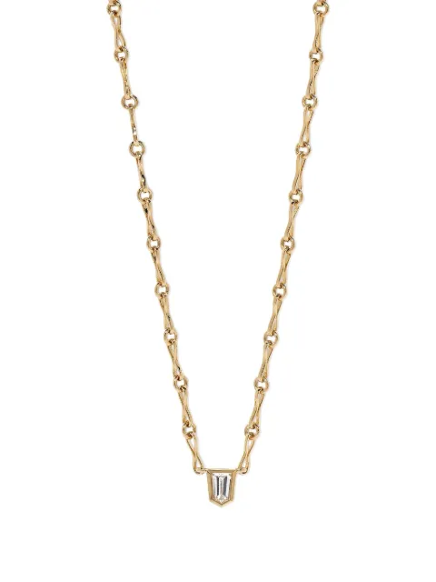 Azlee Bullet diamond necklace Gold N1091G181045