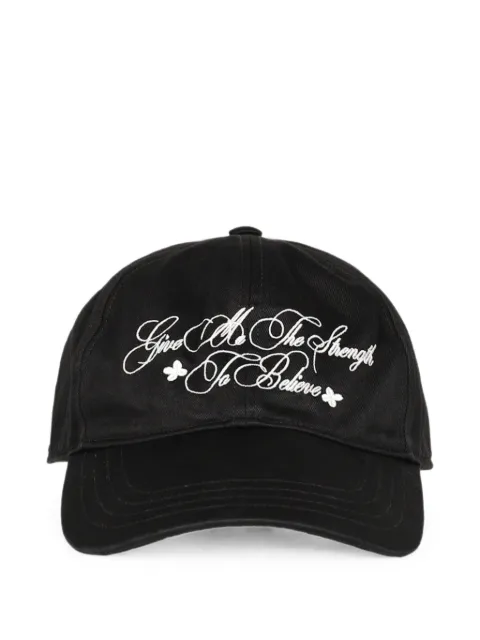 MASU slogan-embroidered baseball cap Black B26H9OJ001