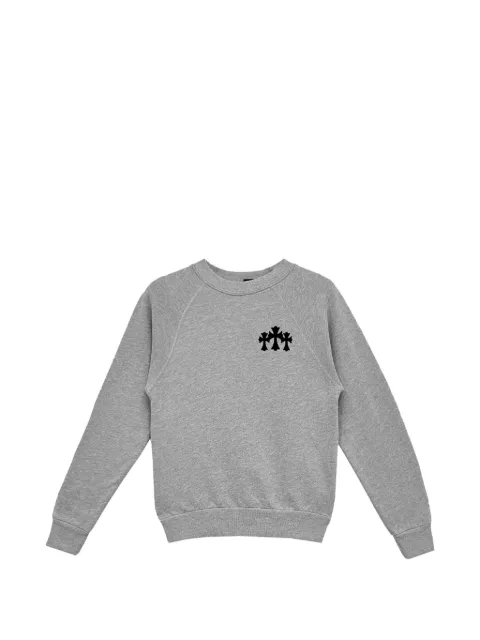 Chrome Hearts logo-print raglan-sleeve sweater Grey CHRM1600