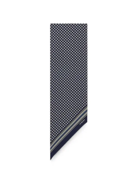 Saint Laurent Lavallière scarf in silk twill Blue 8682563Y001