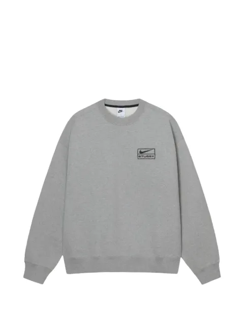 Nike x Stüssy logo-embroidered sweatshirt Grey DO9337