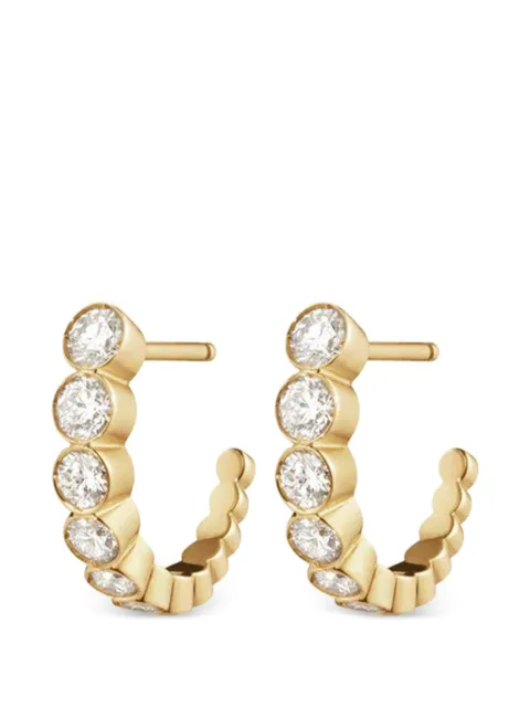 Sophie Bille Brahe Boucle diamond hoop earrings Gold EA04MBEWH