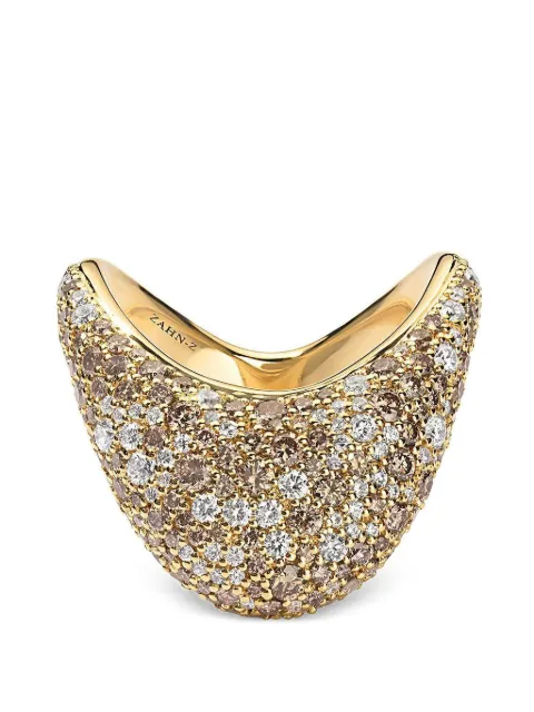 ZAHN-Z Petite ZAHA diamond ring Gold ZZZ02