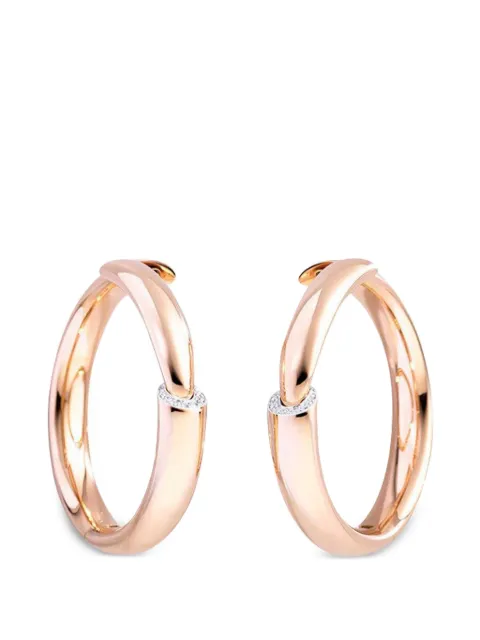 VHERNIER Calla diamond hoop earrings Pink VH0G1800B0300