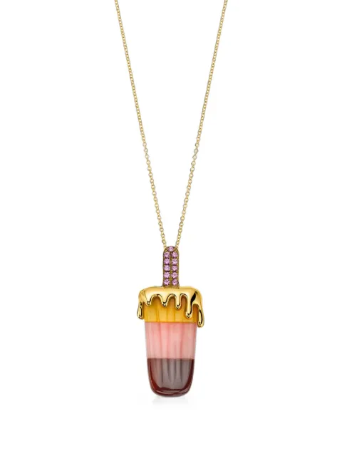 EDINA KISS agate and opal sapphire necklace Gold EKN101
