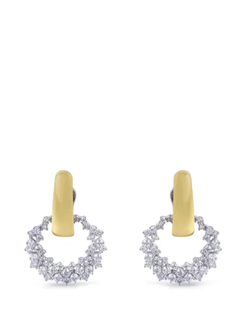 Yeprem diamond circle drop earrings Gold EA2826