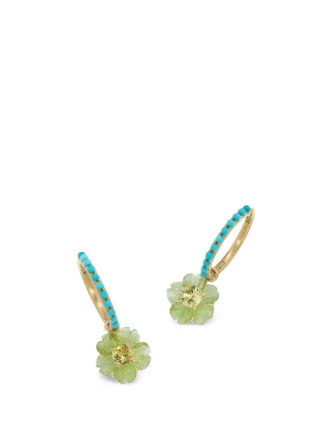 Irene Neuwirth peridot and chrysoberyl flower earrings Gold EOKPDCBKT1211QQ20