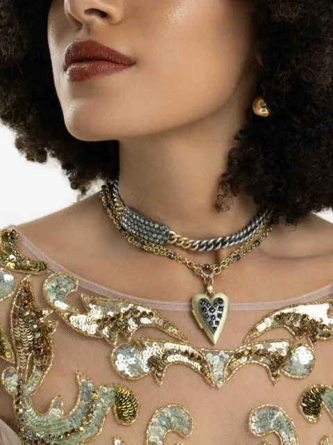 Sylva & Cie hematite beaded necklace Gold N190713530