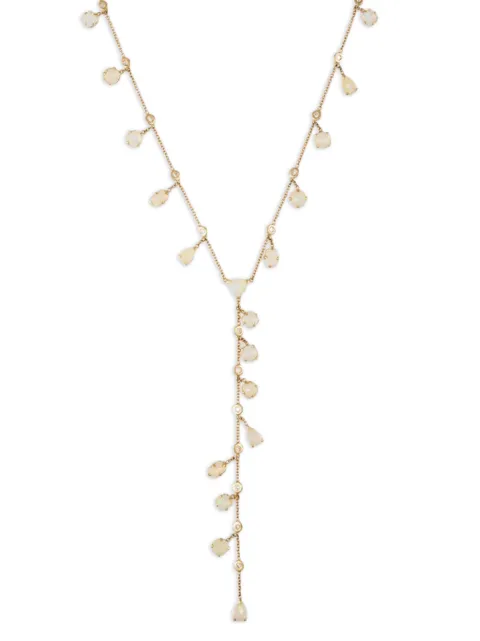 Jacquie Aiche opal and diamond shaker y necklace Gold 2105002