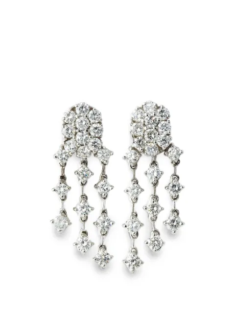 Andreoli diamond chandelier earrings Silver E2765