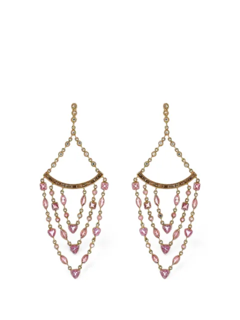 COOMI Affinity pink sapphire and diamond earrings Gold 06865