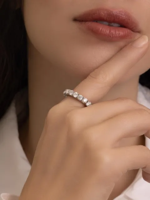 Roberto Demeglio diamond stretch ring Silver FTE155DBM