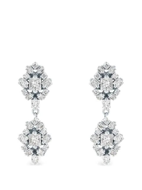Suzanne Kalan La Fantaisie diamond drop earrings Silver BAE996DWG