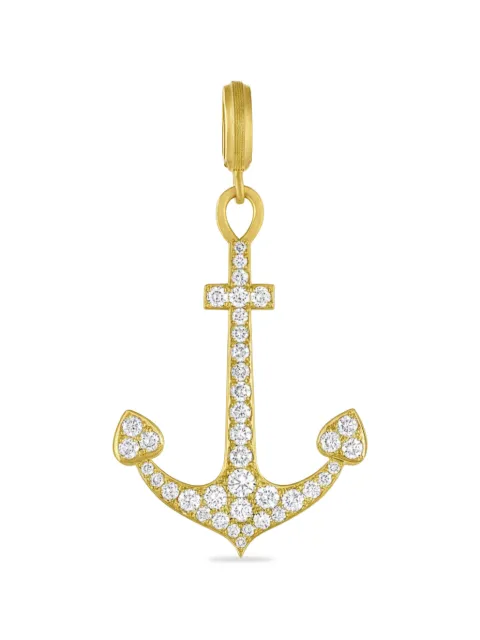 Leigh Maxwell diamond anchor pendant Gold LMCH162DIA