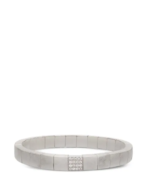 Roberto Demeglio Scacco diamond stretch bracelet Silver 951OB1DB