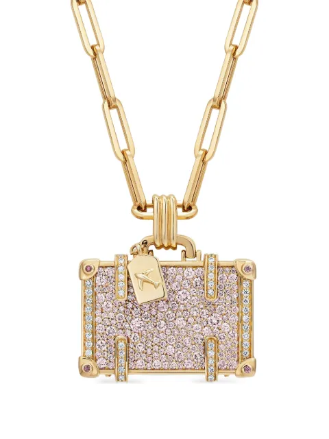 Nevernot pink sapphire and diamond necklace Gold NNT547