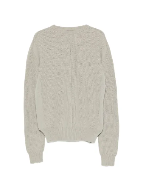 Rick Owens DRKSHDW ribbed-knit panelled sweater Neutrals RU02F4615KWVH