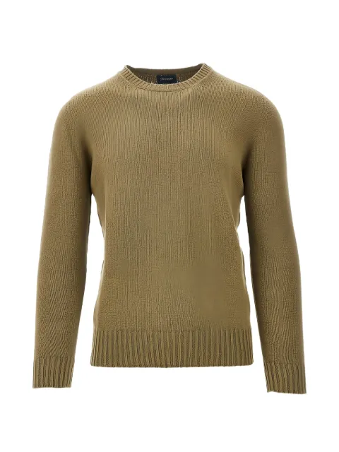 Drumohr Chenille crew-neck knitted sweater Green D8C103SSL00001441