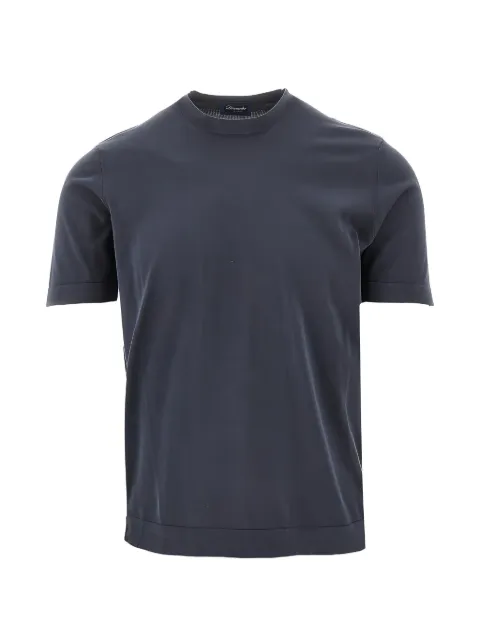 Drumohr crew-neck short-sleeve T-shirt Blue D0GF100N00001795