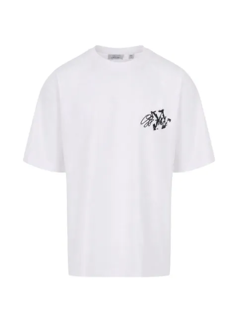 Off-White logo-print cotton T-shirt White OMAA120F26JER00J10100